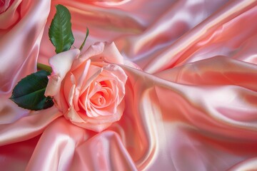 A pink rose is on a pink background, generative ai image