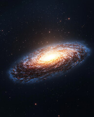 Wall Mural - Beautiful Spiral Galaxy in Space