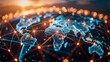 © Pat J. - Business professionals worldwide collaborating through digital channels, focusing on customer service, data exchange, and global outsourcing