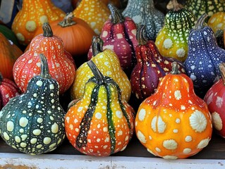 Wall Mural - Colorful Turkish Squash with Unique Shape