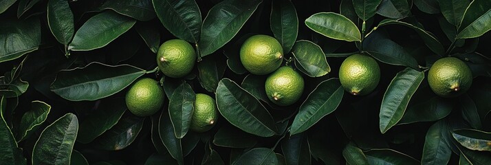 Wall Mural - limes growing on lime tree