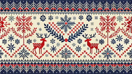 scandinavian christmas patterns. decorative element. christmas red pattern from traditional details 