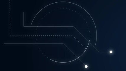 Aufkleber - Abstract Circle and line HUD technological futuristic elements.