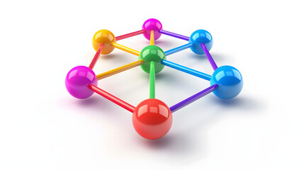 Wall Mural - Network icon business development 3D
