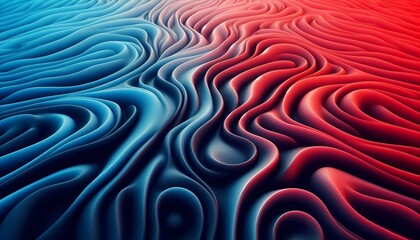 Ripples with Red and Blue Gradients