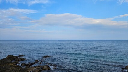beautiful blue sea and sky