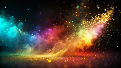Wall Mural - abstract rainbow texture spectrum of glitter creating a mesmerizing sparkle effect dazzling array of