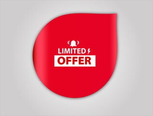  red flat sale banner for limited offer banner and poster