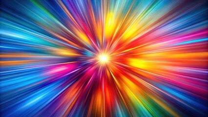 Colorful radial motion blurred light rays abstract background, vibrant, colorful, motion, blurred, light, abstract