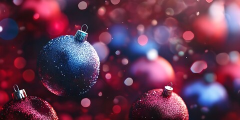 Canvas Print - Background with christmas balls