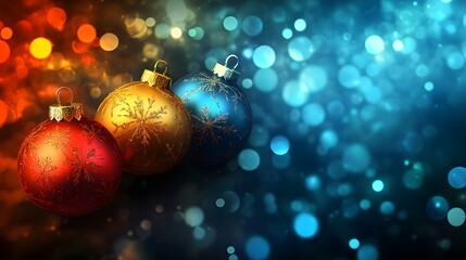 Canvas Print - Background with christmas balls