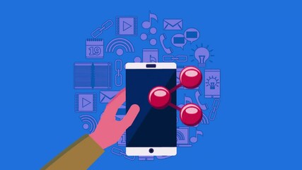 business mobile application, loop background animation