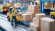 © tuiphotoengineer - A side view of a busy and efficient e commerce warehouse scene showcasing the management of orders and packages representing the logistics and of online retail technology