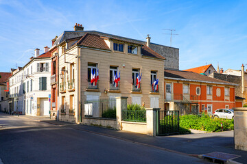 City Hall of Coulommiers in the French department of Seine et Marne in the capital region of Ile-de-France near Paris