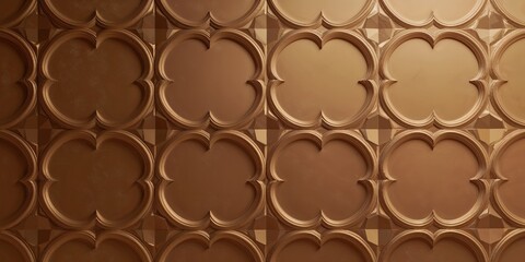 Wall Mural - Gold embossed decorative pattern for elegant design.