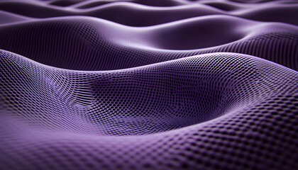 Wall Mural - Abstract purple wavy pattern with a grid texture.