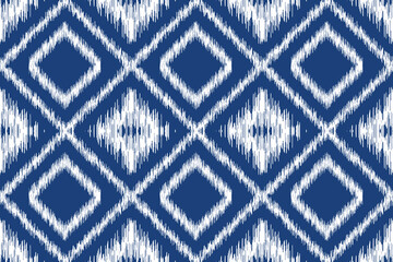 Geometric ethnic ikat seamless pattern. abstract illustration. design for geometric pattern wallpaper. Tribal ethnic vector texture. Aztec style. Folk embroidery. Indian, Scandinavian, African rug.