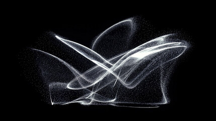Wall Mural - abstract particle waves sparkling wavy lines
