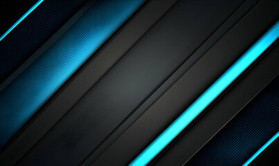 Poster - Abstract black and blue diagonal stripes background.