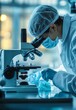 © toodlingstudio - Scientist Examining Sample Under Microscope in Research Laboratory