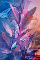 Poster - Abstract color background creating mood for plant decor