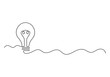© aminul788 - Light bulb continuous one line drawing. Creative solution team work concept vector illustration