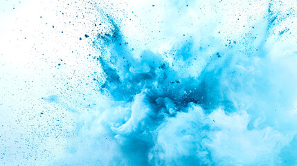 Wall Mural - a swirling dreamy background. a soft, gentle blue cloud. a blue flash of smoke and dust. an explosio