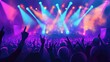 © herman - An energetic concert scene with vibrant lights and cheering crowd