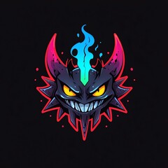 Poster - Fiery Demon Character Illustration