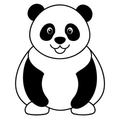 Fototapete - panda bear with a heart