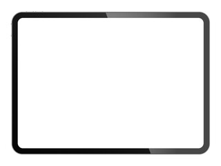 Wall Mural - apple ipad pro m4 tablet pc device blank screen shiny frame mockup template. vector illustration