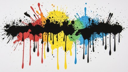 Abstract Colorful Paint Splatter