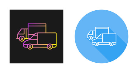 Wall Mural - Parked Trucks Vector Icon