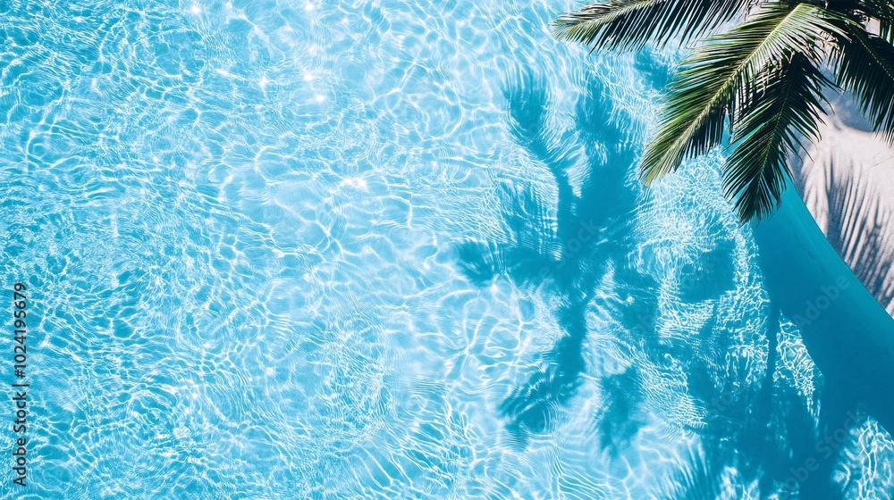 2410_206.aerial view turquoise swimming pool water, gentle ripples ...