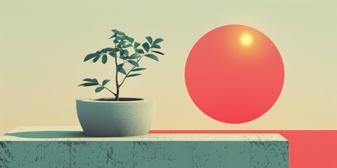 Wall Mural - business success in minimalist design.