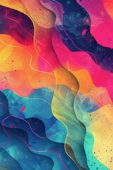 Wall Mural - Abstract lofi background with a mix of vibrant colors.