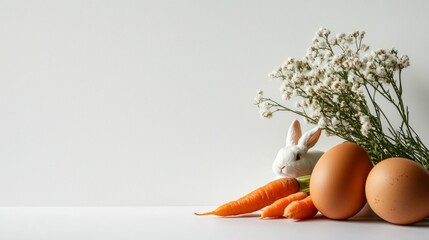 Cute Bunny and Fresh Produce