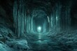 © B8stock - A mysterious ice cave illuminated by a glowing light, showcasing stunning ice formations and a sense of intrigue.