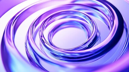 Wall Mural - Abstract three dimensional curved glass shapes