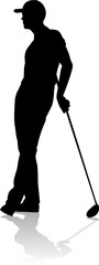 Sticker - A golfer sports person playing golf