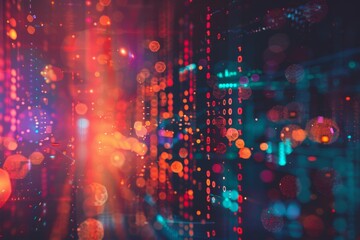 Wall Mural - data-driven marketing strategy with colorful abstract backgrounds.