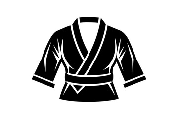 martial arts gi silhouette vector icon