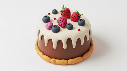 Poster - Cake Icon Delicious food Cute 3D