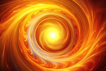 Wall Mural - swirling vortex of bright orange and yellow plasma
