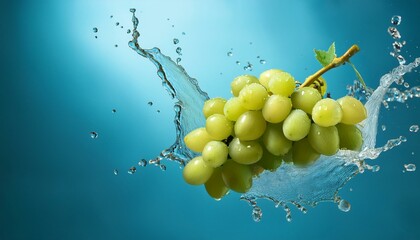 Refreshing and inviting image of fresh grapes, ideal for food packaging or marketing materials