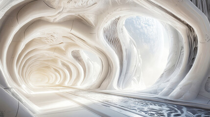 Wall Mural - Futuristic spaceship interior