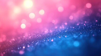 Wall Mural - abstract background with pink and blue bokeh lights.