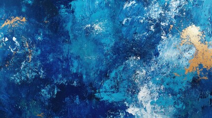 Abstract blue painting suitable for wall art gallery poster collection