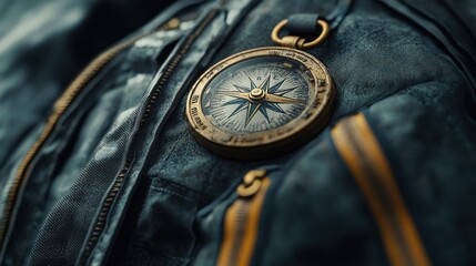 Antique Compass on a Jacket