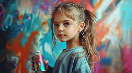 Young Artist With Spray Paint